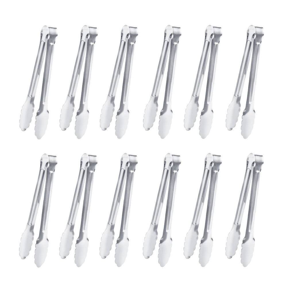 6 Pack Serving Tongs Kitchen Tongs, Buffet Tongs, Stainless Steel Food Tong Serving Tong, small tongs